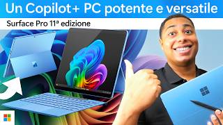 Surface Pro con Snapdragon X Elite amp Plus  Unboxing Panoramica amp Test del Copilot PC [upl. by Gustafsson404]