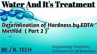 EDTA Method I Principle of EDTA Method I Principle of EDTA method for determination of waterhardness [upl. by Demmahum]