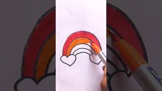 Rainbow 🌈 Drawing Colouring and Painting for Kids kids shorts [upl. by Madonna]