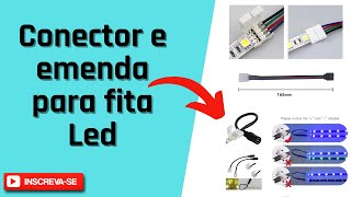 Conector e emenda para fita led  Usando a sobra da fita led [upl. by Ardnekal]