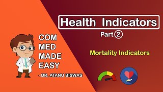 Health Indicators  Part  2  Mortality Indicators  CMME [upl. by Aihtniroc]