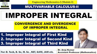 Improper Integral  Improper Integral of First and Second Kind  Convergence of Improper Integral [upl. by Butler]