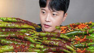 와차밥 🌶🌶 고추파티 땡초김치 고추김치 고추소박이 고추된장무침 참치마요덮밥 요리 먹방 Chili Kimchi ASMR MUKBANG REAL SOUND EATING SHOW [upl. by Alcine]