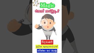 MAGIC එකක් කරමුද ✌️Shall we do a MAGIC Lets Examine a Basic Skill in Science shorts [upl. by Volnay488]