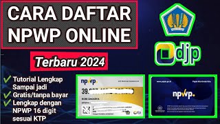 Cara daftar NPWP online terbaru 2024❗Tutorial lengkap sampai jadi [upl. by Oravla]