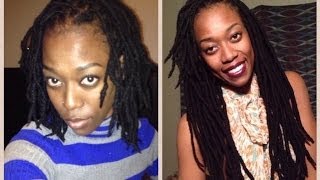 Yarn Locs Tutorial locs and loose hair [upl. by Elehcim366]