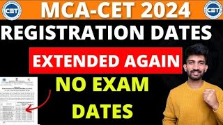 MCA CET Exam Dates 2024  MCA CET Registration Dates Extended [upl. by Ellemac]