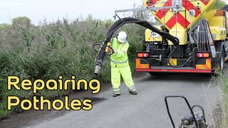 Repairing Potholes Process  Velocity Patching [upl. by Nahseez]