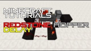 Minercraft Tutorial  Redstone Signal Hopper Delay [upl. by Aihsoj579]