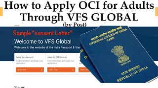 How to Apply OCI for Adults through VFS GLOBAL  Step by step process  OCI Process  Adult [upl. by Manaker]