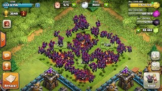 Clash of clans  120 MAX LEVEL MINIONS ATTACK [upl. by Iharas]