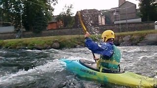 Wildwasser Kajak Sport lernen Traversieren Seilfähre Anleitung [upl. by Prent]