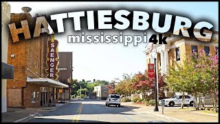 HATTIESBURG MISSISSIPPI DRIVING TOUR  4K [upl. by Helbonnas]