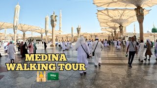 Medina Walking Tour Inside Masjid Al Nabawi and Downtown  Saudi Arabia [upl. by Leicam411]