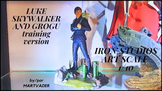 IRON STUDIOS 110 LUKE SKYWALKER amp GROGU Training Version UNBOXING [upl. by Gnilrets]