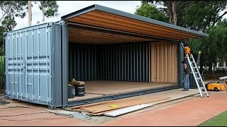 Man Builds Amazing DIY CONTAINER HOME with a Rooftop Terrace  LowCost Housing ‪Fabricatusueno [upl. by Vivyan2]