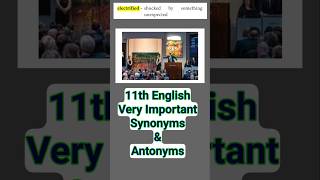 Electrified  11th English synonyms antonyms exam [upl. by Tressa44]