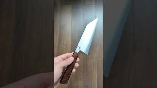 180mm stainless Bunka with curly Gidgee handle Rokkaku Hanmaru chefknife knifemaking [upl. by Anelrahs]