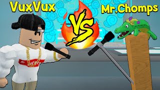 VUXVUX vs MR CHOMPS Roblox Rap Battles [upl. by Reginauld]