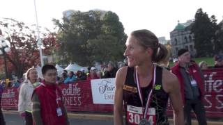 Finish area camera 2013 GoodLife Fitness Victoria Marathon [upl. by Lowenstern730]