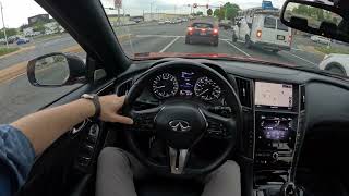 2021 Infiniti Q50 Red Sport 400  POV Test Drive  060 [upl. by Zetnwahs836]