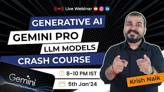 Generative AI Everything You need to know about Gemini Pro LLM Models  2024 [upl. by Ianthe]