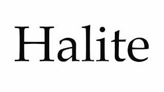 How to Pronounce Halite [upl. by Candra387]