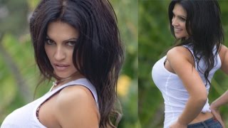 Denise Milani Warm Fall Day Photoshoot [upl. by Arik]