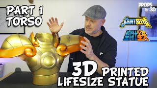 Saint Seiya Prop Making 3D Print a Lifesize Dohko Libra Part 2  Torso [upl. by Cesya]