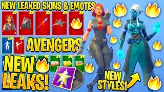 NEW All Leaked Fortnite Skins amp Emotes AVENGER SKINS Lavish Black Widow [upl. by Reiche]