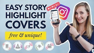 How to Create CUSTOM Instagram Highlight Covers  FREE amp SUPER EASY [upl. by Roz674]