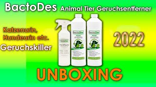 BactoDes Animal Tier Geruchsentferner bei Katzenurin Hundeurin etc [upl. by Eadrahc]