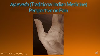 Ayurveda Traditional Indian Medicine Perspective on Pain [upl. by Nicole]