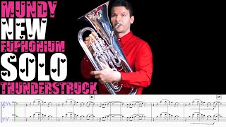 NEW 💘 VALENTINES DAY 💘 EUPHONIUM SOLO quotThunderstruckquot by Iain Mundy [upl. by Seyer]