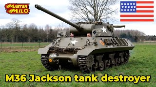 Driving a M36 Jackson tank destroyer from WW2 [upl. by Merna849]