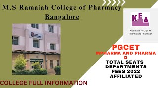 MS Ramaiah College of Pharmacy Bangalore [upl. by Elexa]