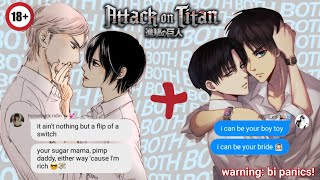 levi amp mikasa tease eren amp jean 10k subs special  both lyric prank ft ereri amp jeankasa aot [upl. by Ailemak]