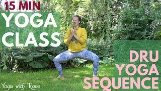 15 minute Dru yoga class  4 directions sequence  Yoga with Roos [upl. by Redmond]