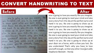 Just 1 Click Convert Handwriting To Text  Google Docs Tutorial [upl. by Ettenoj]