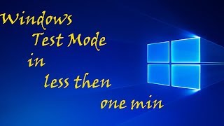 How to enable Test mode in windows [upl. by Iak]