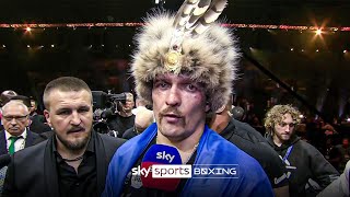 EMOTIONAL Oleksandr Usyk REACTS to beating Tyson Fury for undisputed 🇺🇦 [upl. by Akeret]