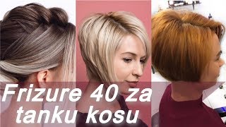 Frizure 🎀 40 za tanku kosu  Najnovije frizure [upl. by Aerdnat]