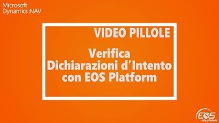 Verificare le Dichiarazioni d’Intento in Microsoft Dynamics NAV [upl. by Keeley]