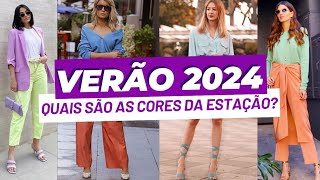 CORES QUE SÃO TENDÊNCIA NO VERÃO 2024  MODA VERÃO [upl. by Ioab799]