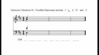 Harmonic Dictation 6 Moderate [upl. by Avik670]