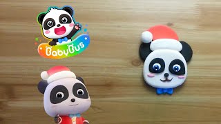 Christmas BabyBus kiki clay cracking making 크리스마스 베이비버스 키키 클레이로 만들기 [upl. by Alliber730]