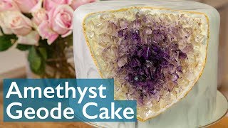 Marble Geode Cake Tutorial geodecake [upl. by Aker]