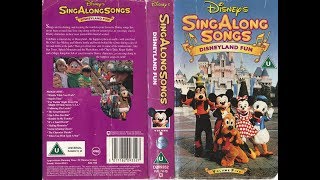 Sing Along Songs  Disneyland Fun 1992 UK VHS [upl. by Rehposirhc]