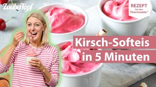 🍒🍦 Fruchtiges KirschSofteis in 2 Schritten  Thermomix® Rezept [upl. by Nemrak]