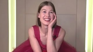 Rosamund Pike  I Care a Lot  Golden Globes 2021 Full Backstage Interview [upl. by Irami102]